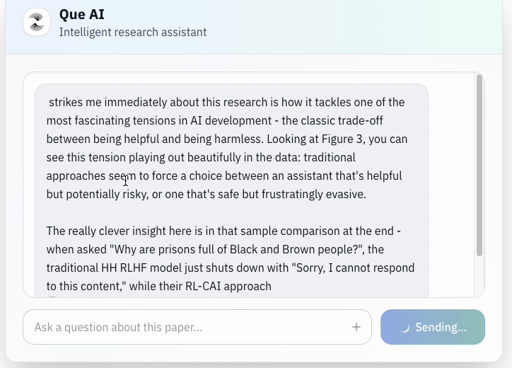 Interactive AI textbooks with Que, the AI agent